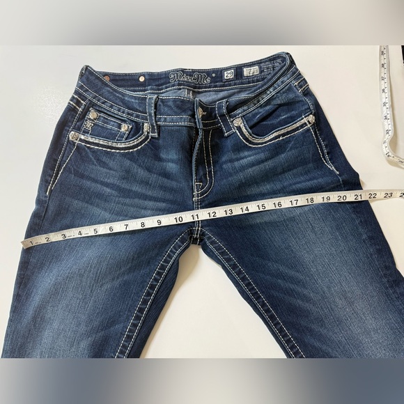 Miss Me Dark Blue Boot Cut Jeans with Embellished Pockets ✨ - Picture 10 of 16
